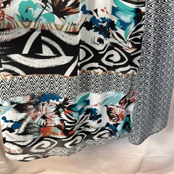 Harlyn Maxi Dress Mix Print Block Artsy Modern Romance Wedding Guest Party Med - Picture 8 of 16
